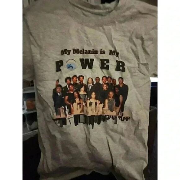 Womens Graphic Tee "Melanin Is My Super Power" T-Shirt Sz Small CR4 Nice - Picture 2 of 6